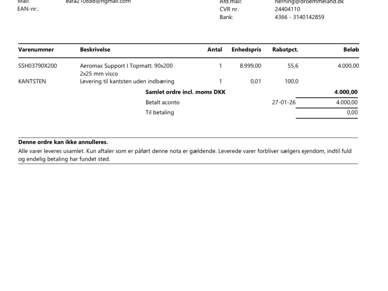 Billede 2 - Aeromax topmadras 