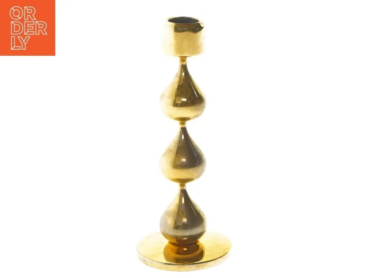 Billede 1 - Hugo Asmussen lysestage med 3 dråber (str. 17 cm)