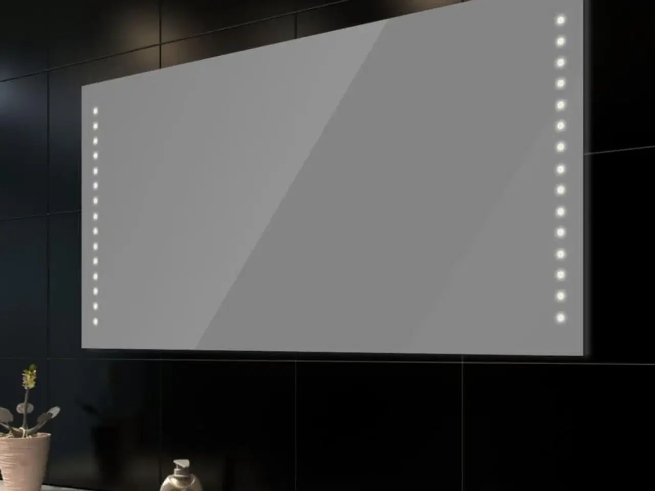 Billede 1 - Badeværelsesspejl med LED-lys til væggen 100 x 60 cm (L x H)