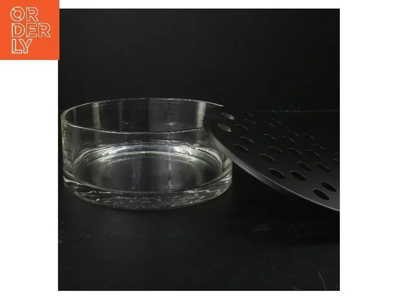 Billede 3 - Glasvase med låg med huller i (str. Ø 20 cm)