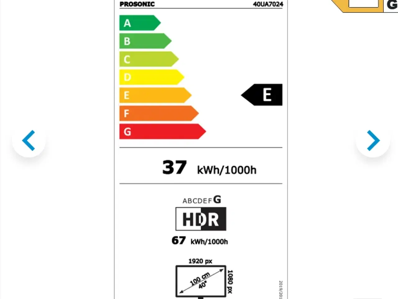 Billede 4 - 40" Prosonic TV