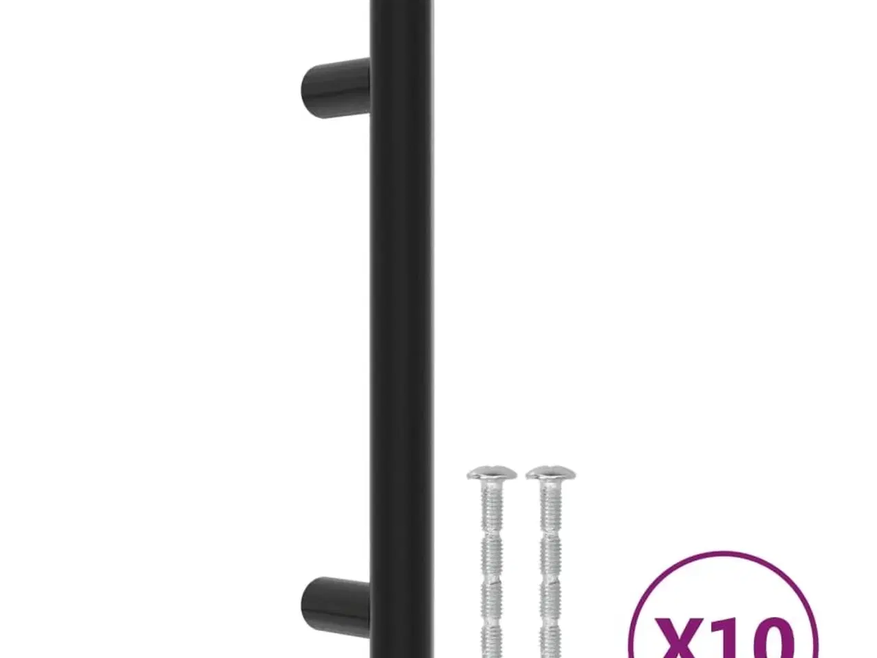 Billede 2 - Skabshåndtag 10 stk. 96 mm rustfrit stål sort