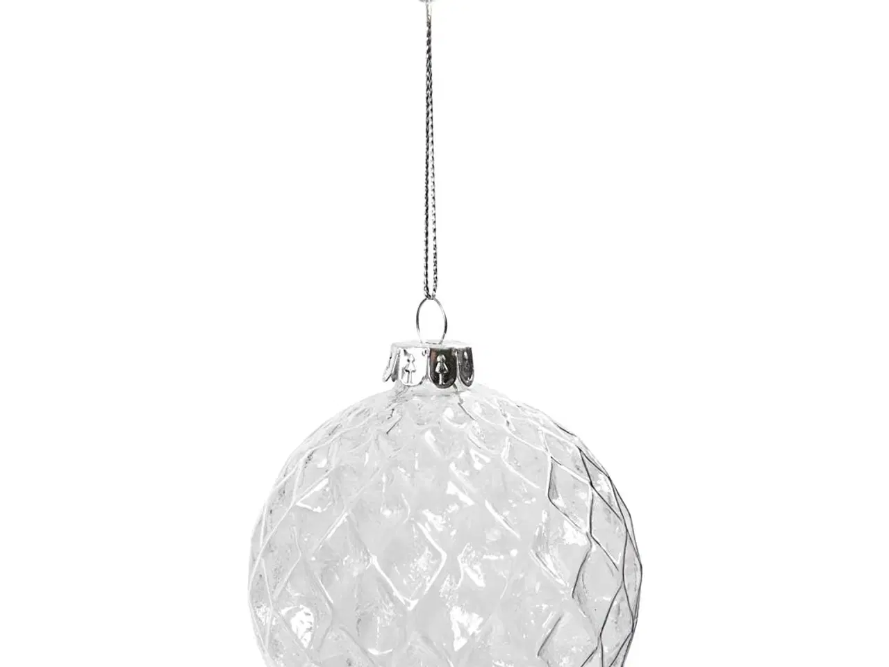Billede 1 - Facetslebet glaskugle, diam. 7,8 cm, transparent, 4stk./ 1 pk.