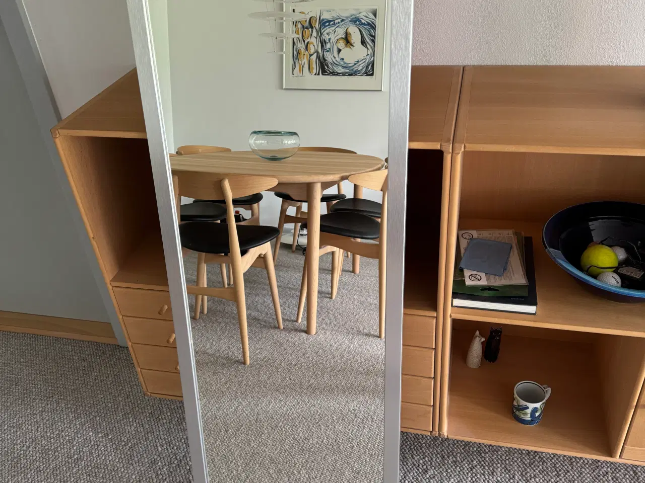 Billede 1 - Vægspejl i alu ramme