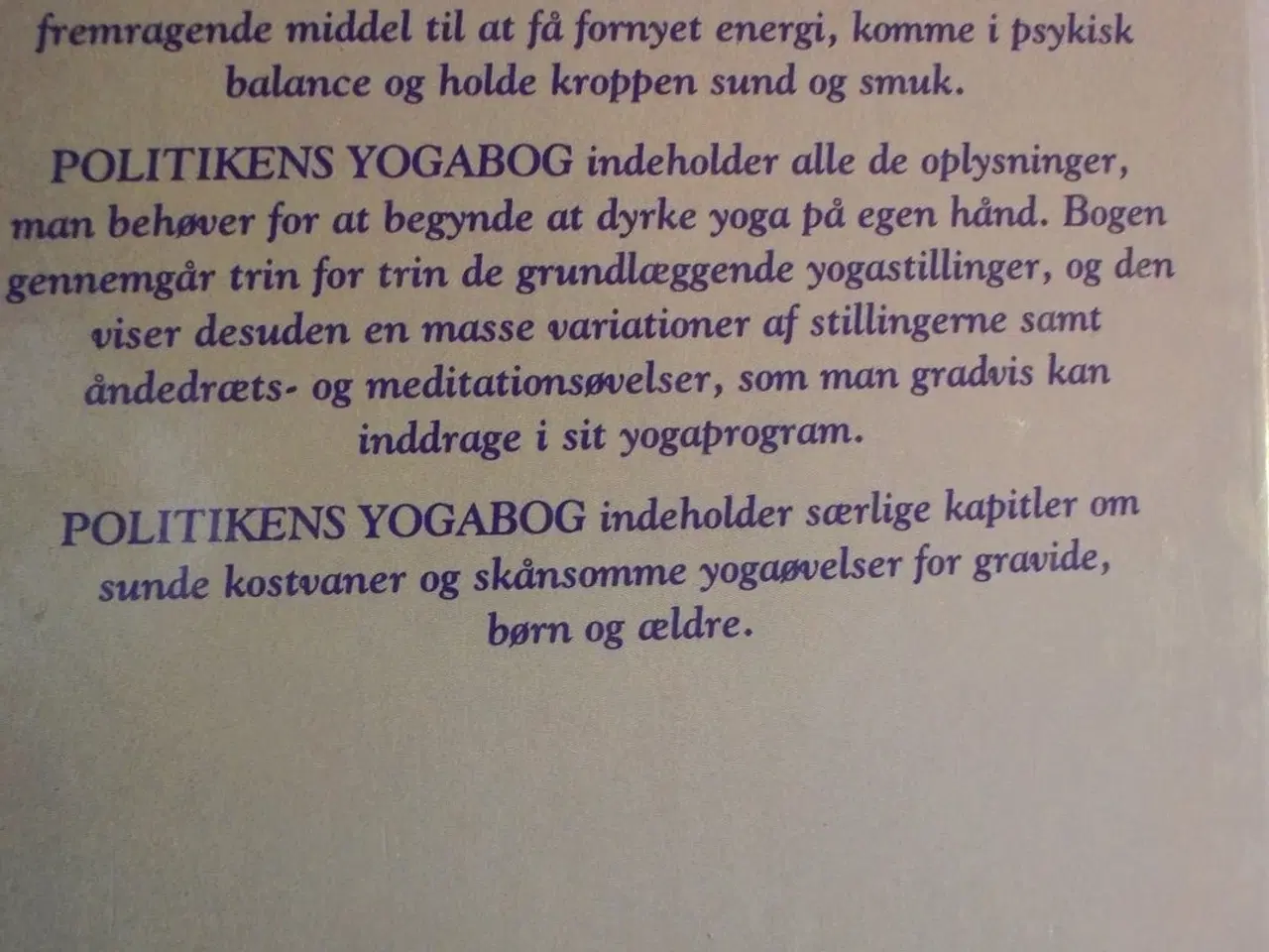Billede 4 - politikens yogabog - asanas åndedræt meditation af