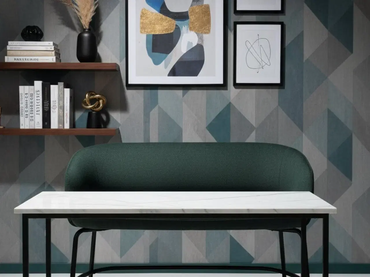 Billede 2 - +Halle Nest High Sofa – Mørkegrøn