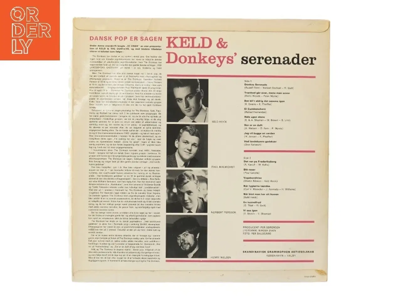 Billede 2 - Keld & Donkeys' Serenader LP Cover