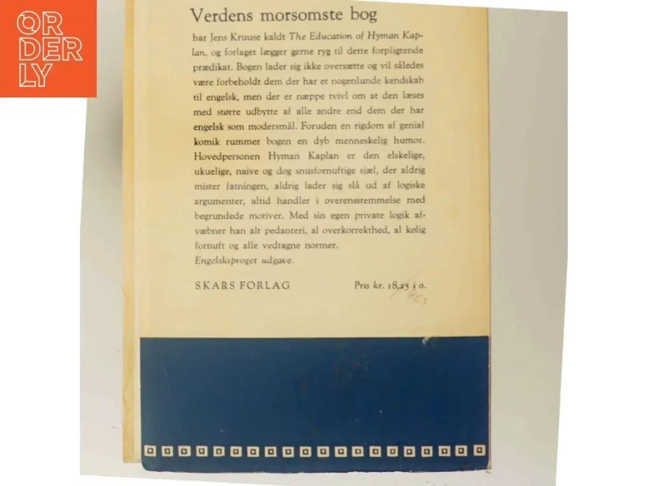 Billede 3 - Hyman Kaplan bog af Leonard Q. Ross fra SKARS FORLAG