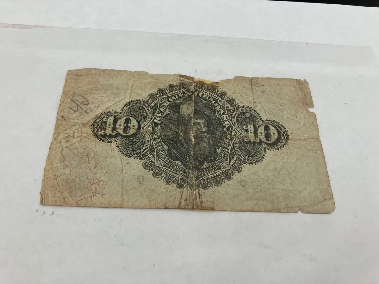 Billede 2 - 10 Kronor 1917 Sweden - Very bad condition