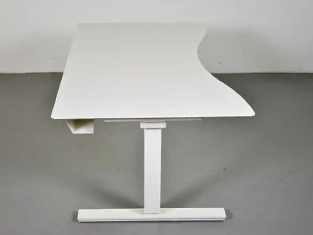 Billede 4 - Scan office hæve-/sænkebord med hvid plade og hvidt stel, 160 cm.