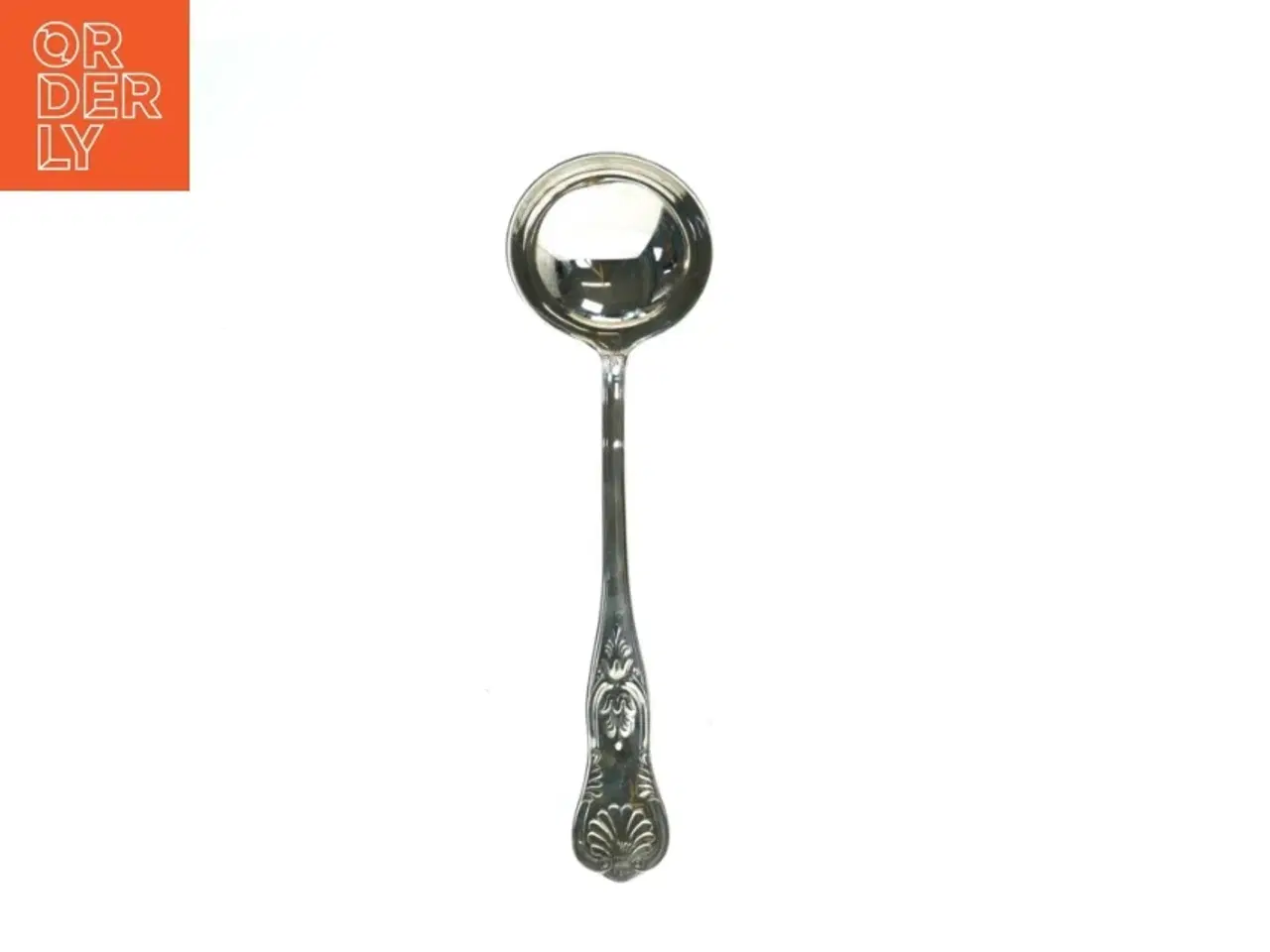 Billede 1 - Sølvske sovseske øse med dekorativt mønster (str. 32 cm)