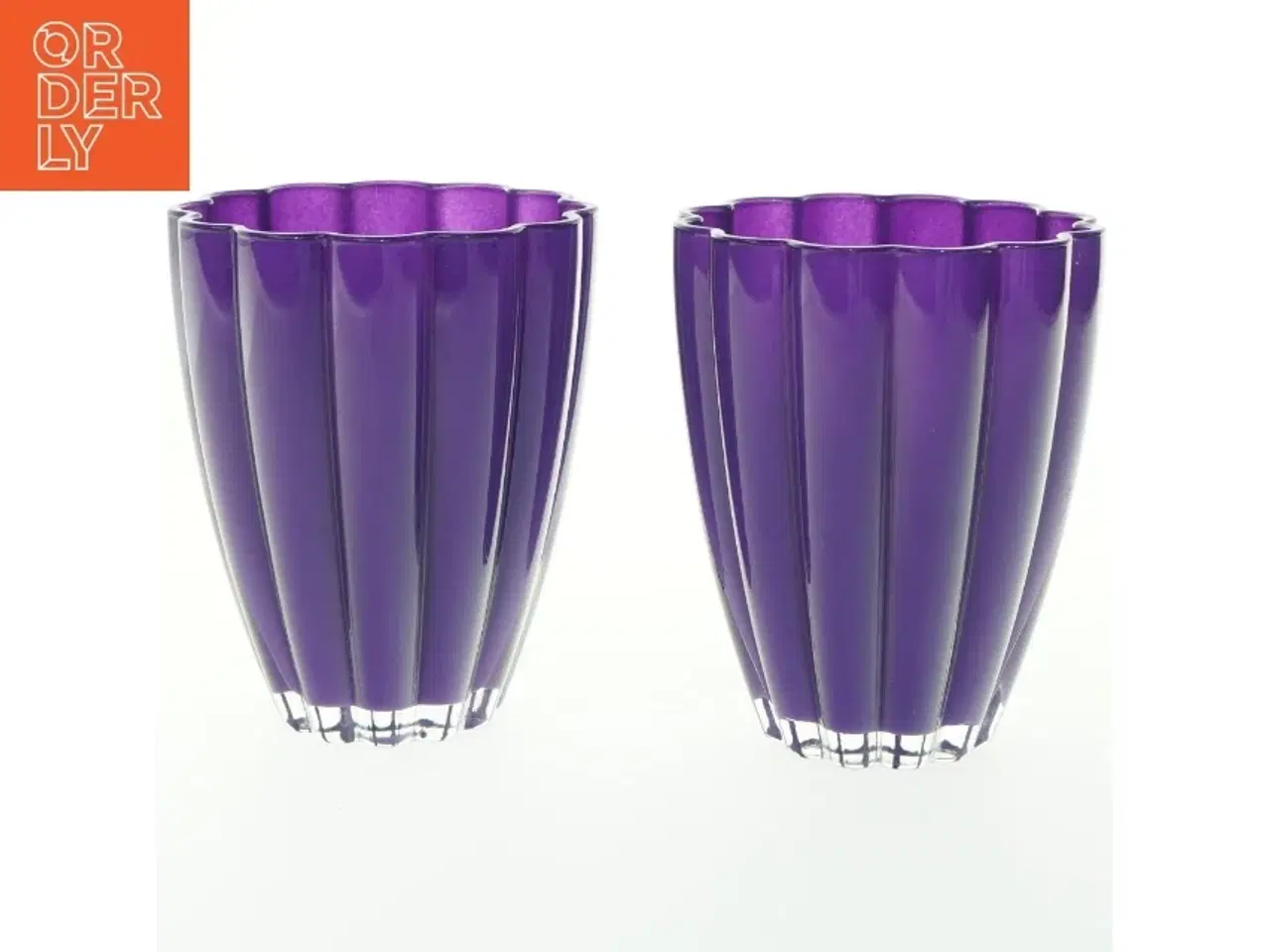 Billede 1 - Lilla glasvaser (str. 17x14 cm)