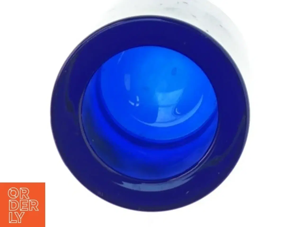 Billede 2 - Lysestage i blåt glas (str. 6 cm)