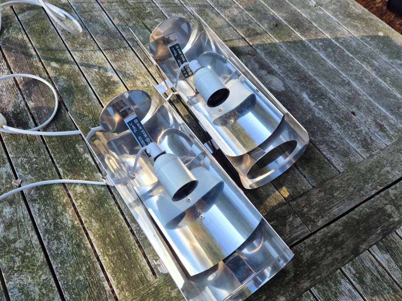 Billede 14 - Stålblanke galleri- eller sengelamper 