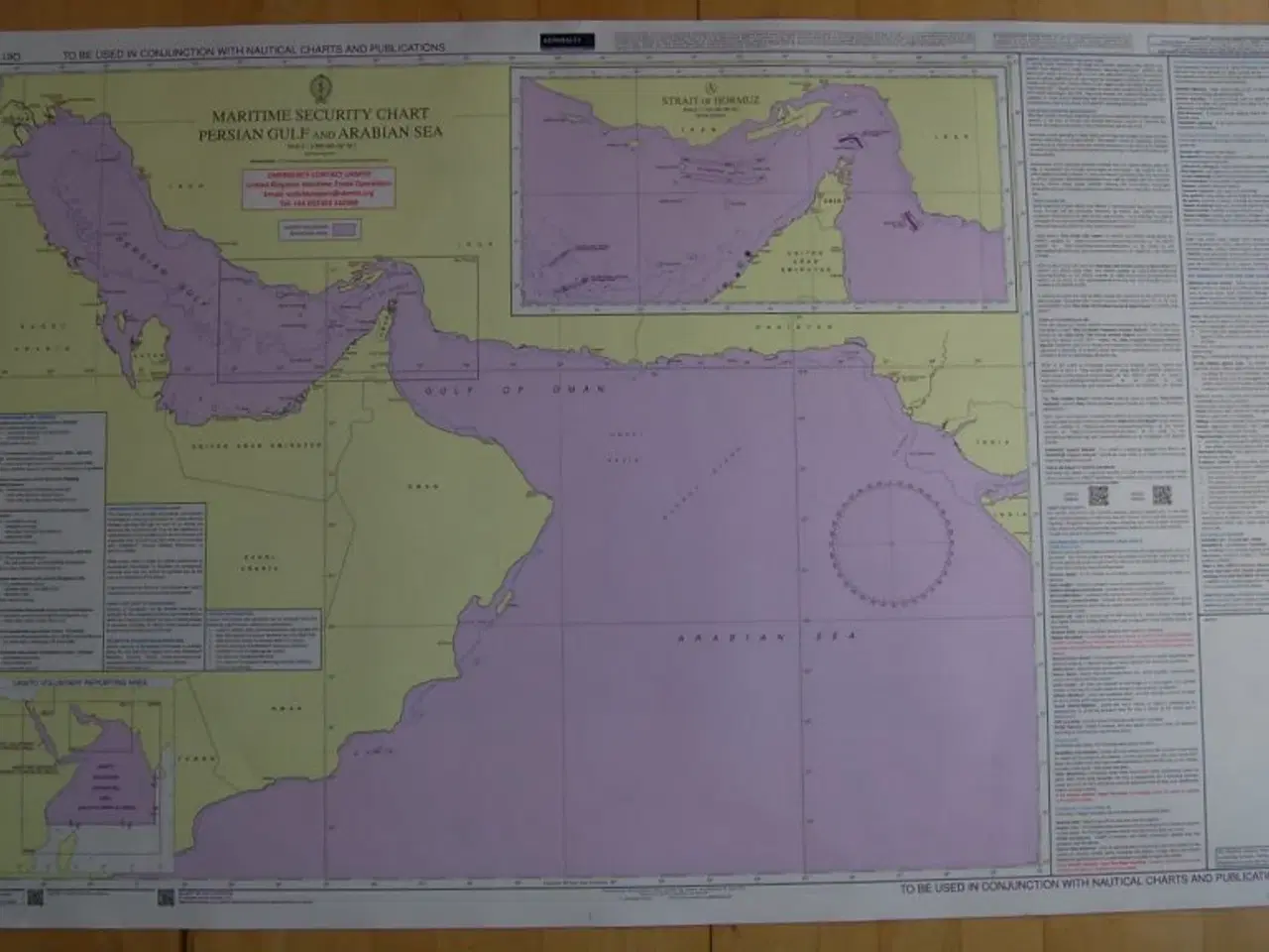 Billede 1 - BA Søkort Maritme Security Chart Persian Gulf & Ar