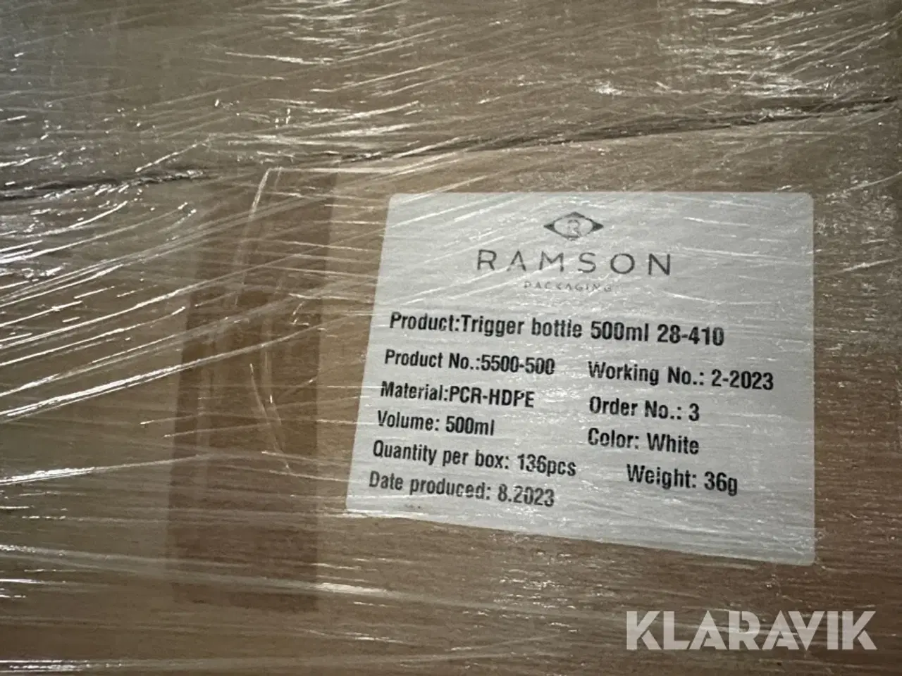 Billede 6 - Plastikflasker Ramson 550-500 - 1 palle af 2040