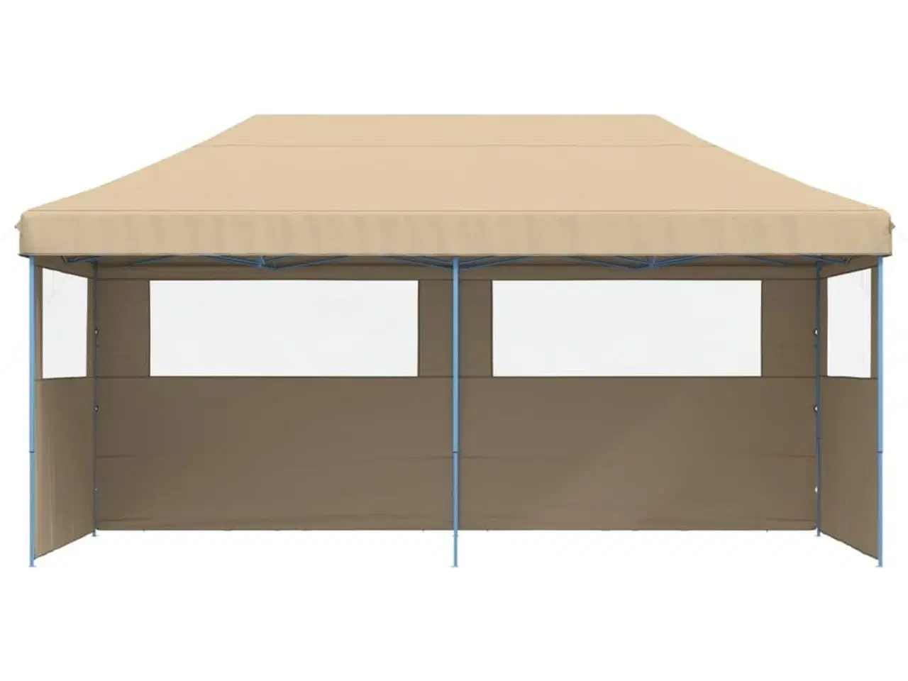 Billede 3 - Foldbart pop-up festtelt med 3 sidevægge beige