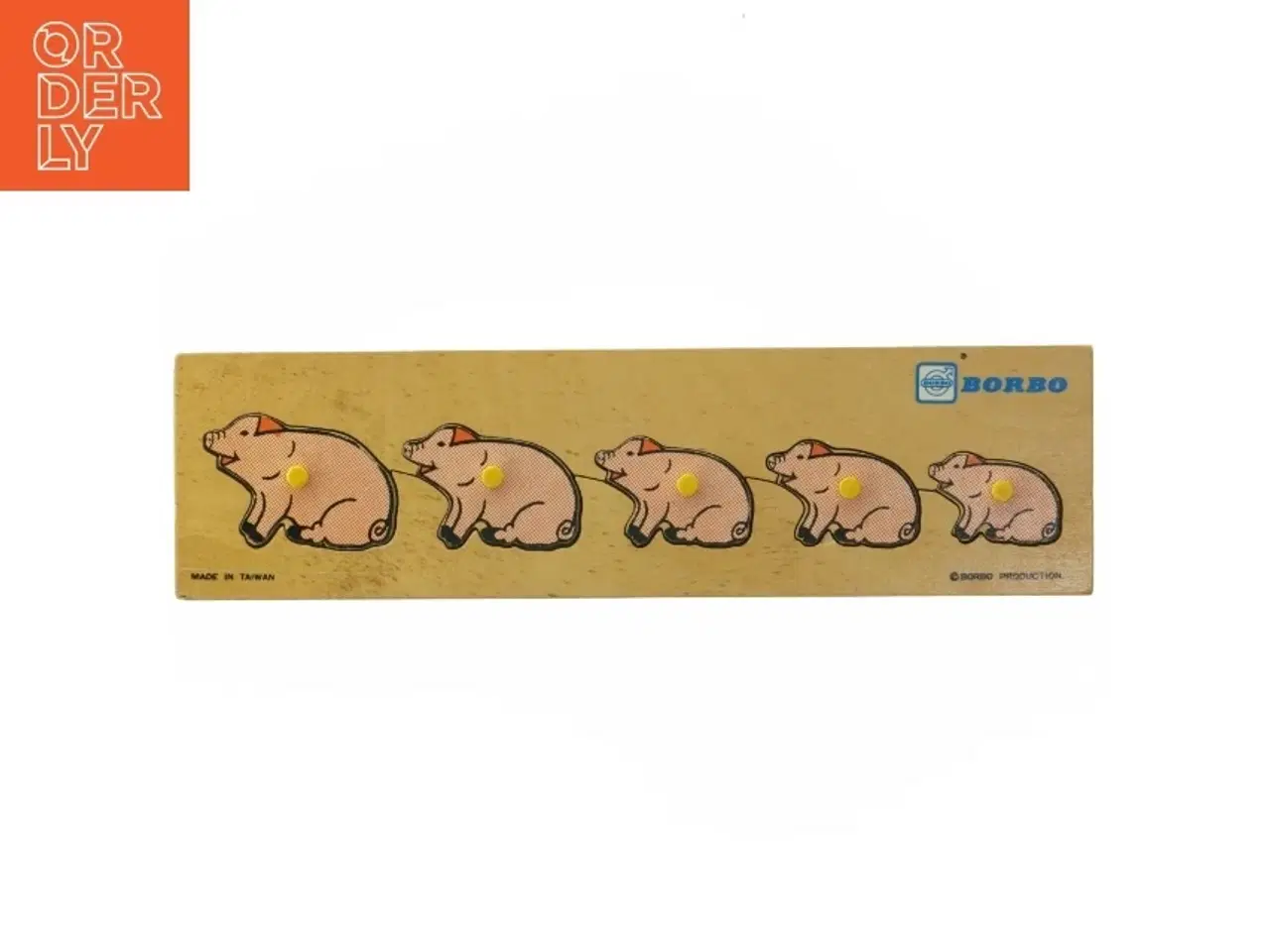 Billede 1 - Træpuslespil med grise (str. 30x8 cm)