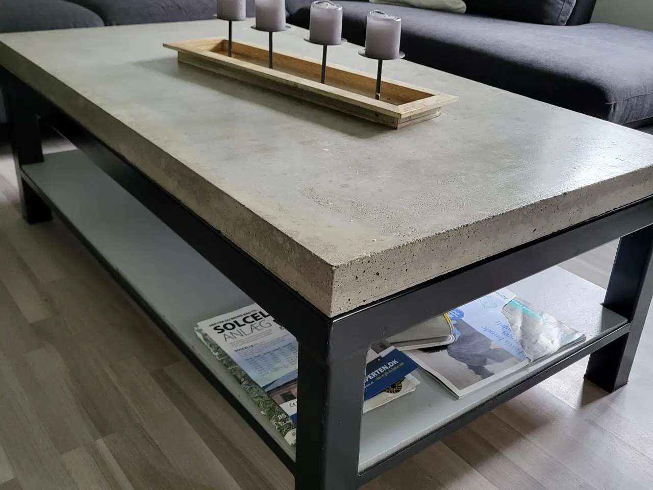 Billede 1 - Sofabord med beton bordplade