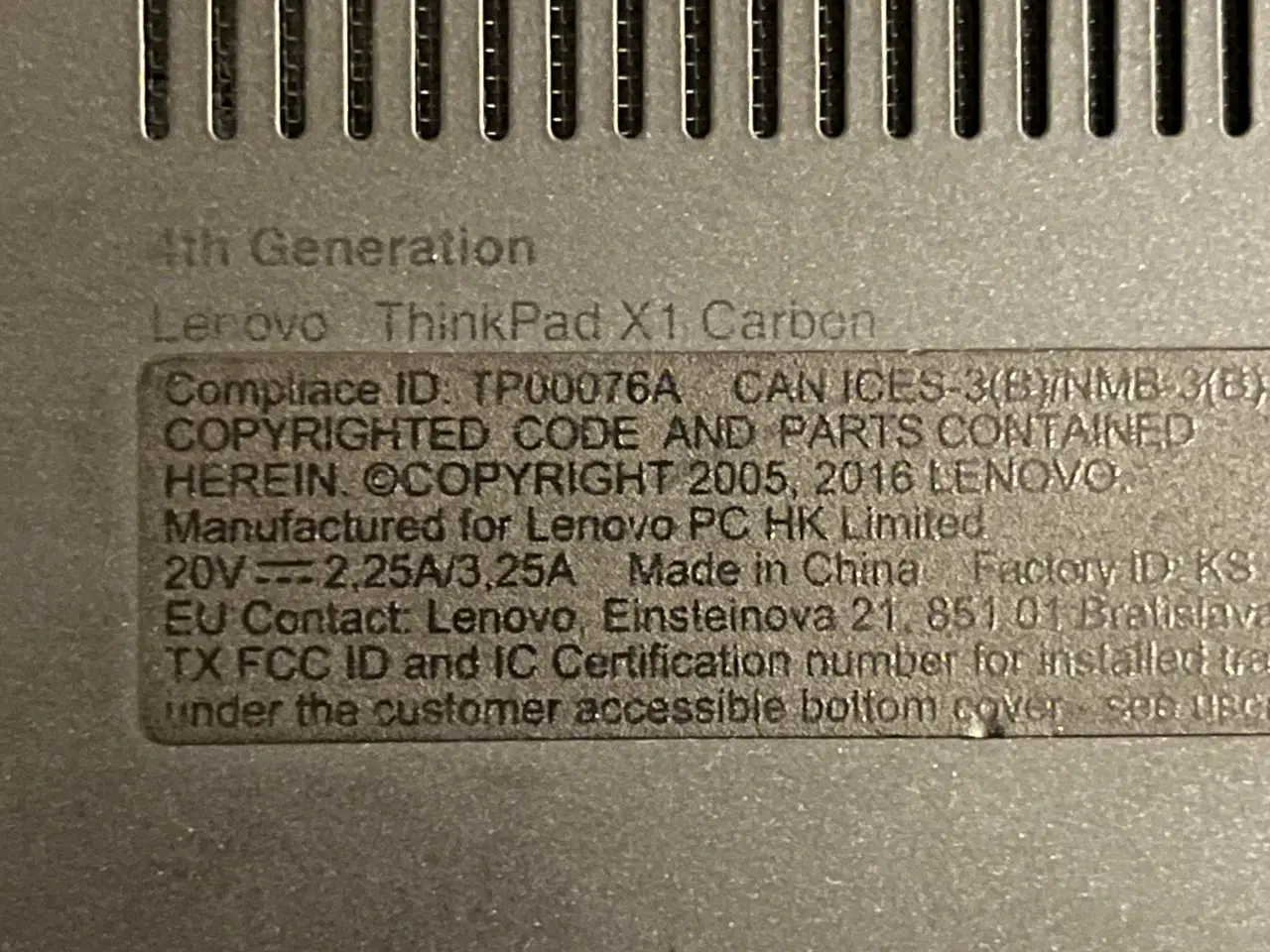 Billede 5 - Lenovo ThinkPad X1 Carbon Gen4