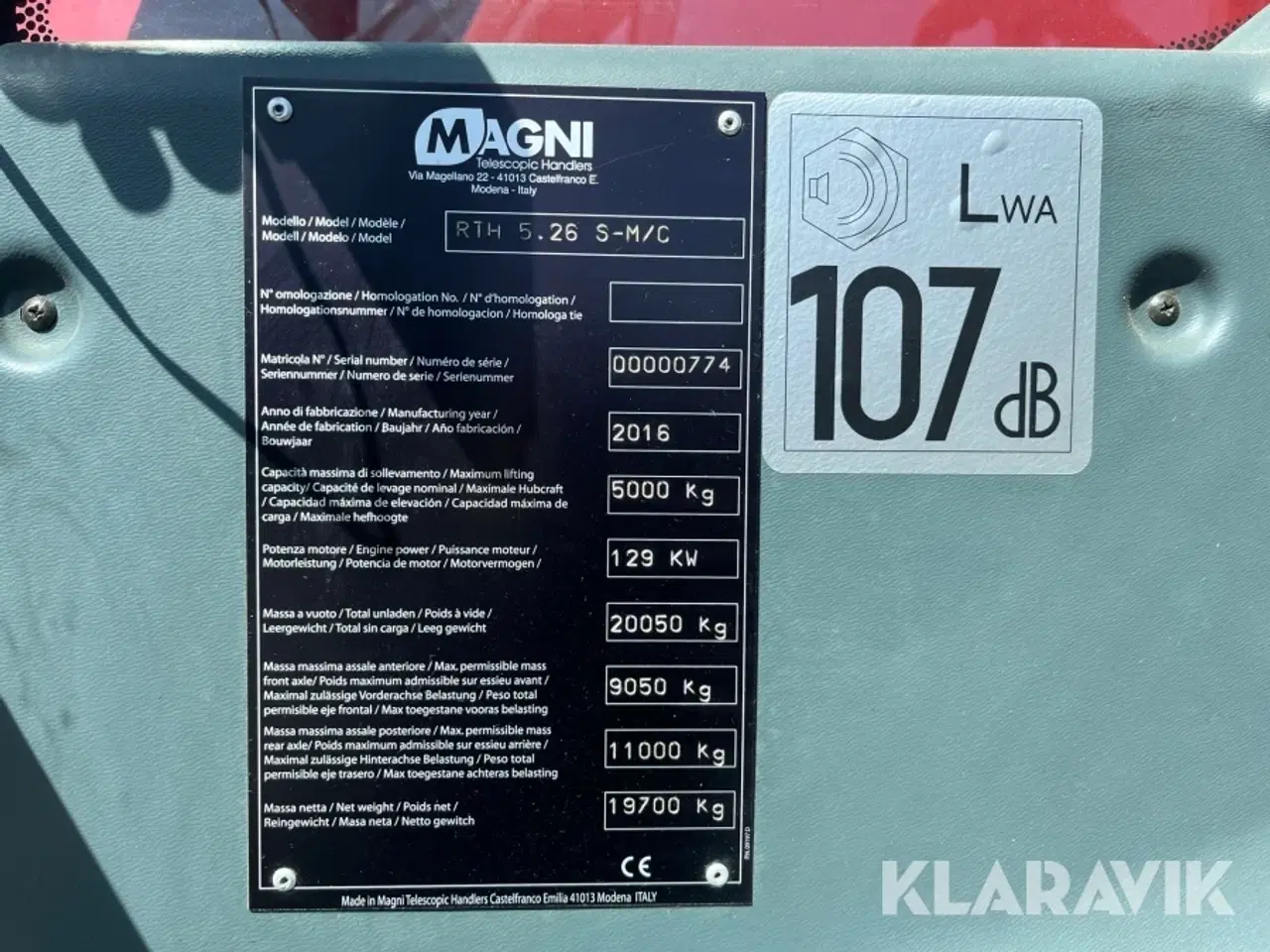 Billede 8 - Rotations Teleskoplæsser Magni RTH5.26 S med kranspil mandskabskurv gafler kranarm