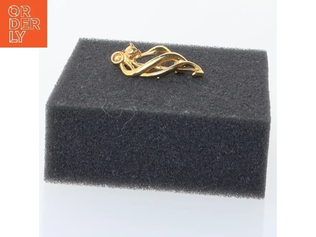 Billede 4 - Guldtonet broche (str. 3,5 cm)