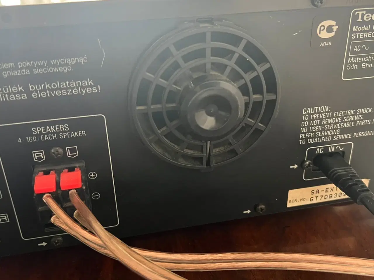 Billede 8 - TECHNICS AV stereo-receiver SA-EX100 2x100 watt!