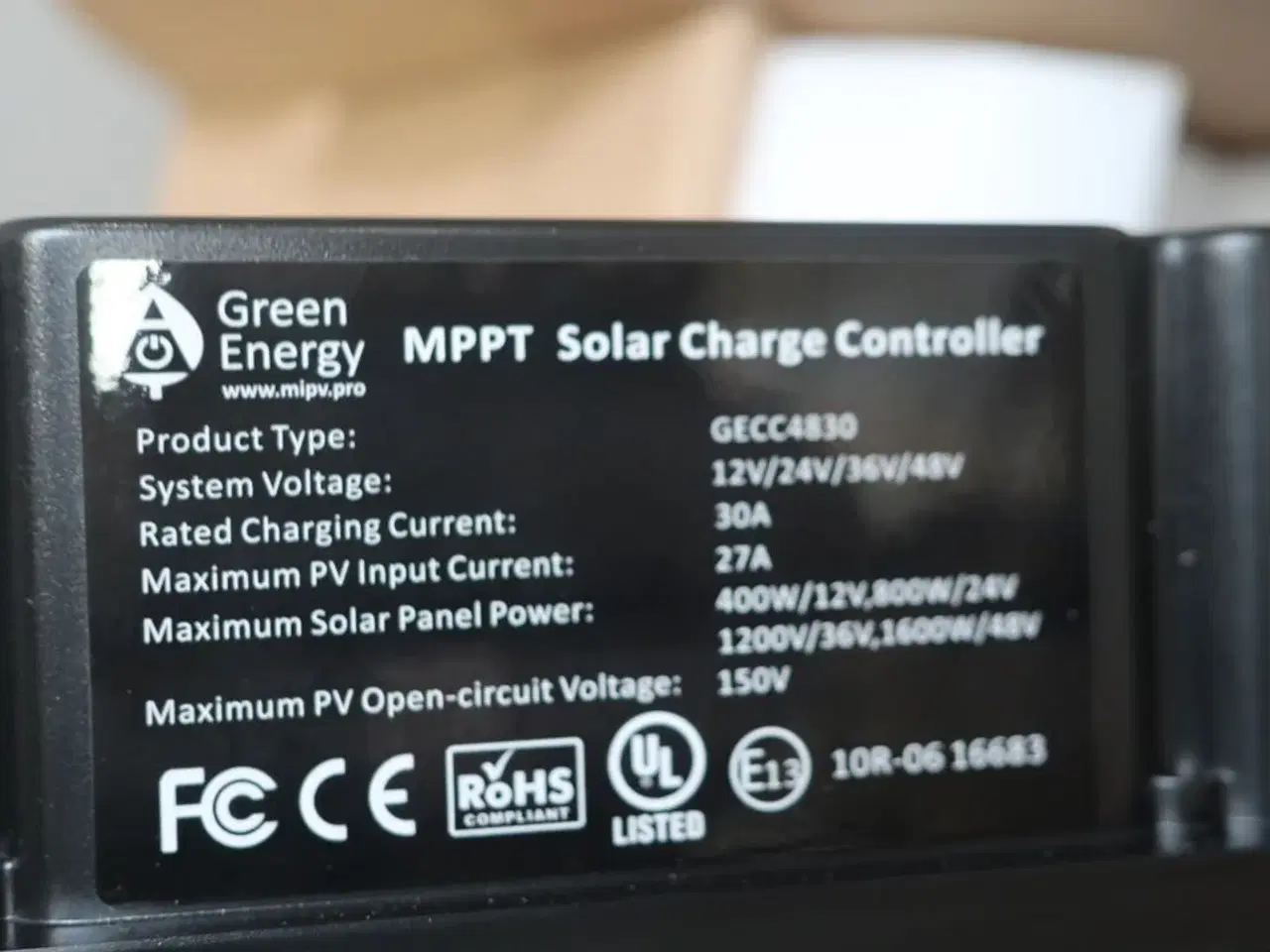 Billede 4 - Chargecontroller GREEN ENERGY MPPT Solar Charge Controller GECC4840 30A