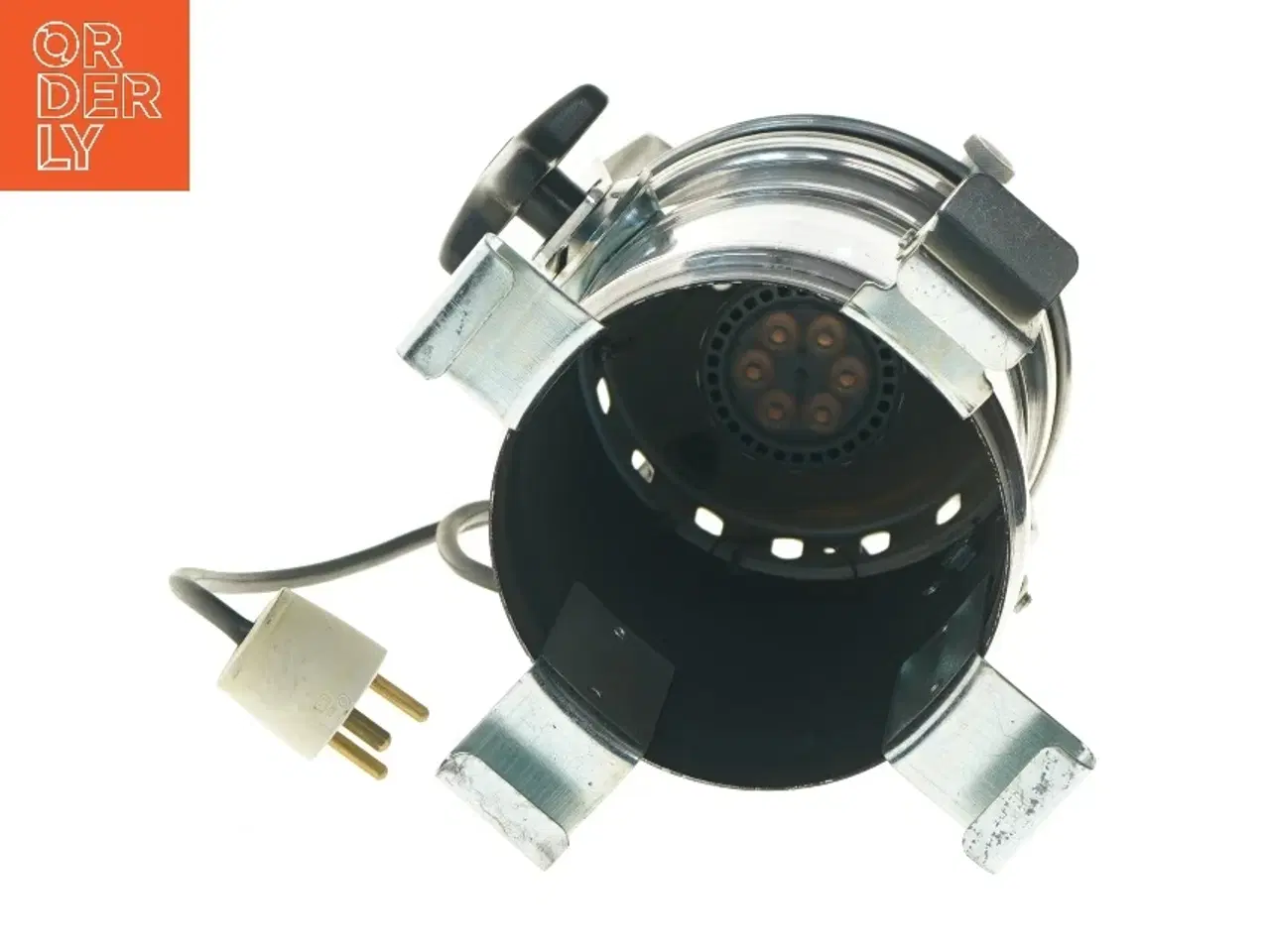 Billede 3 - Parlampe i metal (str. 35 cm)