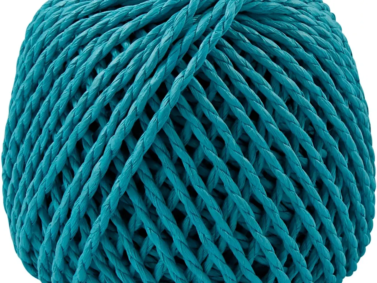 Billede 1 - Papirgarn, tykkelse 2,5-3 mm, turkis, 150 g, 40m/ 1 ngl.