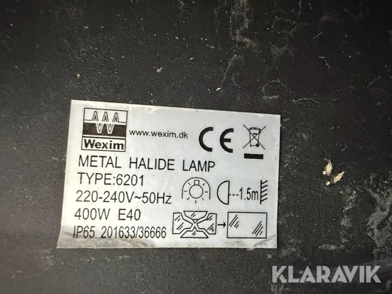 Billede 5 - Arbejdslamper Wexim - med støtteben, 7 styks