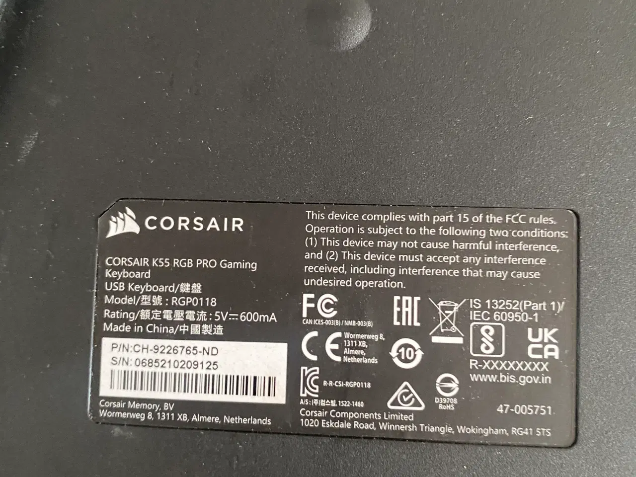 Billede 3 - Corsair tastatur / Keyboard