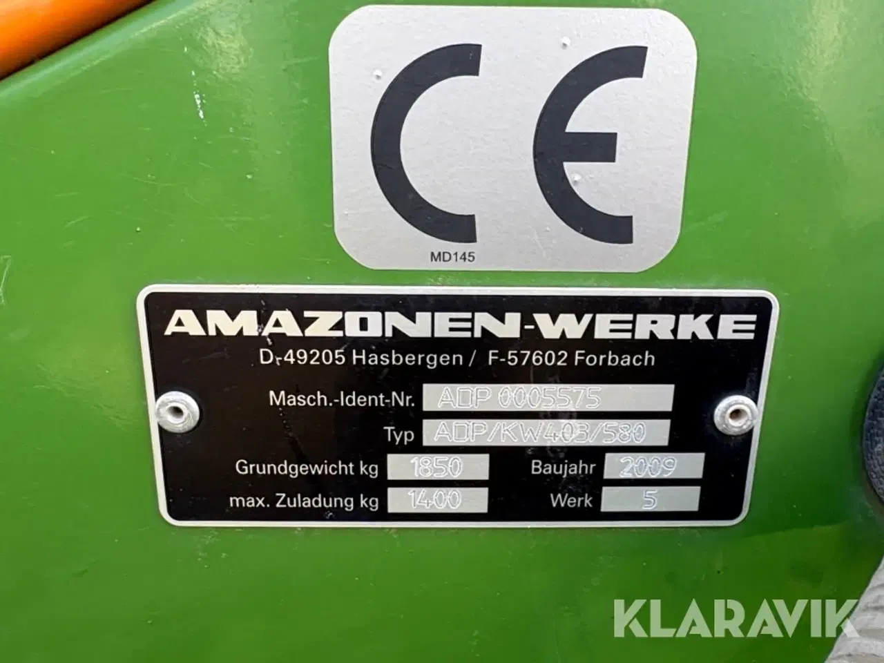 Billede 9 - Såmaskine Amazone P2000 - ADP/KW403/580