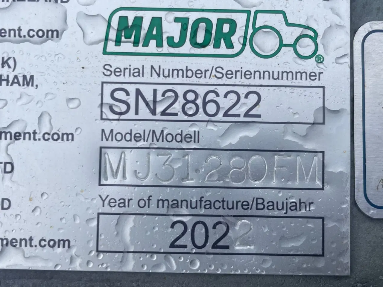 Billede 5 - Major Cyclone MJ31-280 Frontmonteringsudstyr