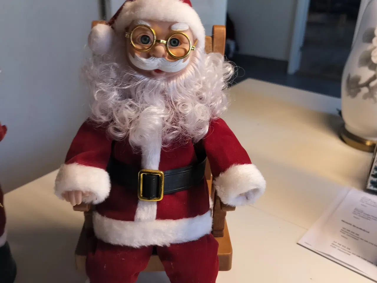 Billede 3 - Julemand med julemusik og lys som kører på batteri