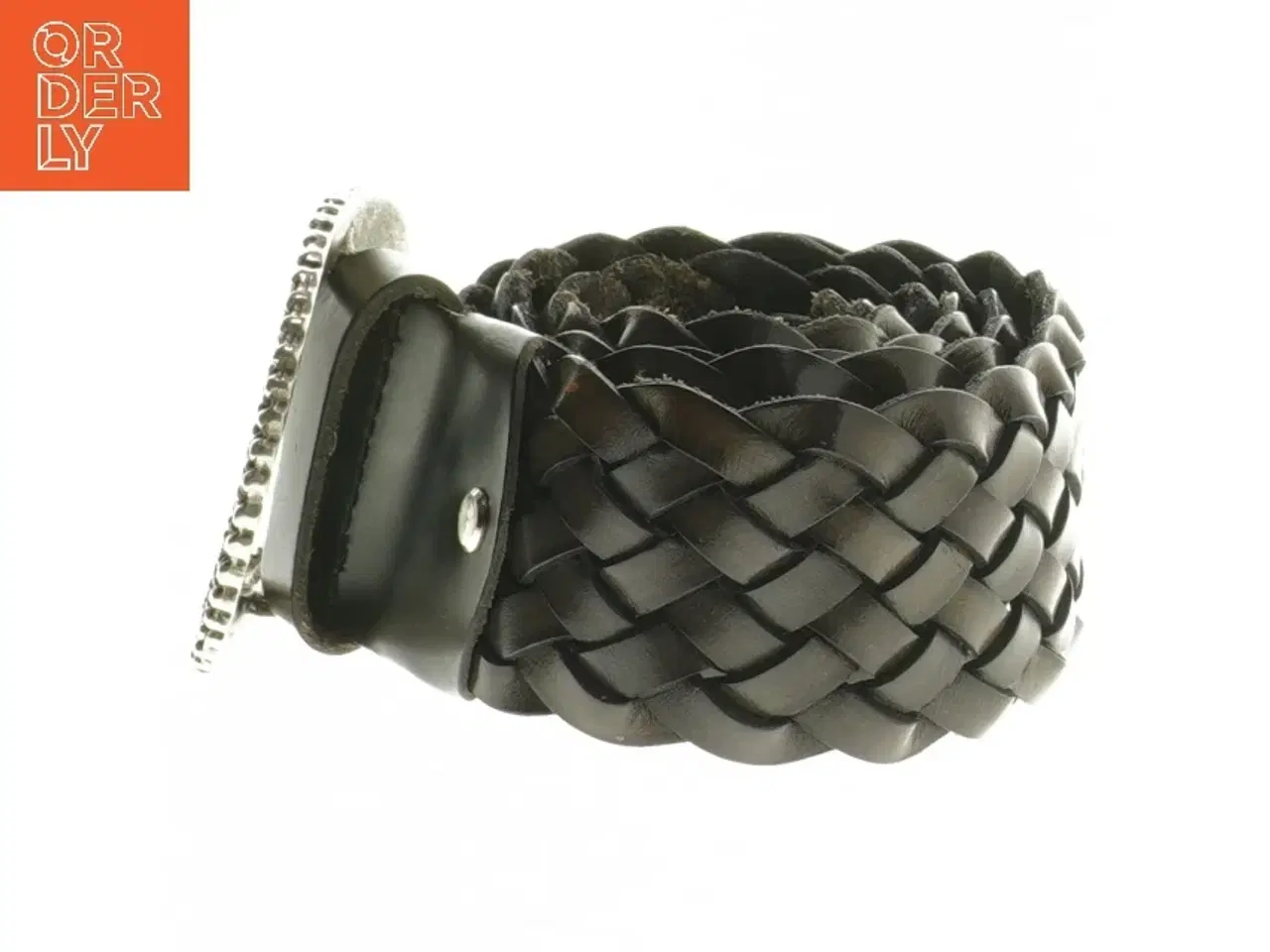 Billede 2 - Flettet læderbælte (str. 103 cm)