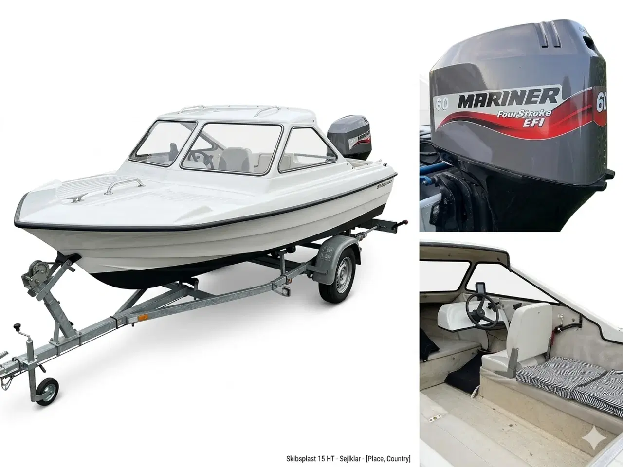 Billede 1 - Skibsplast 15 HT motorbåd