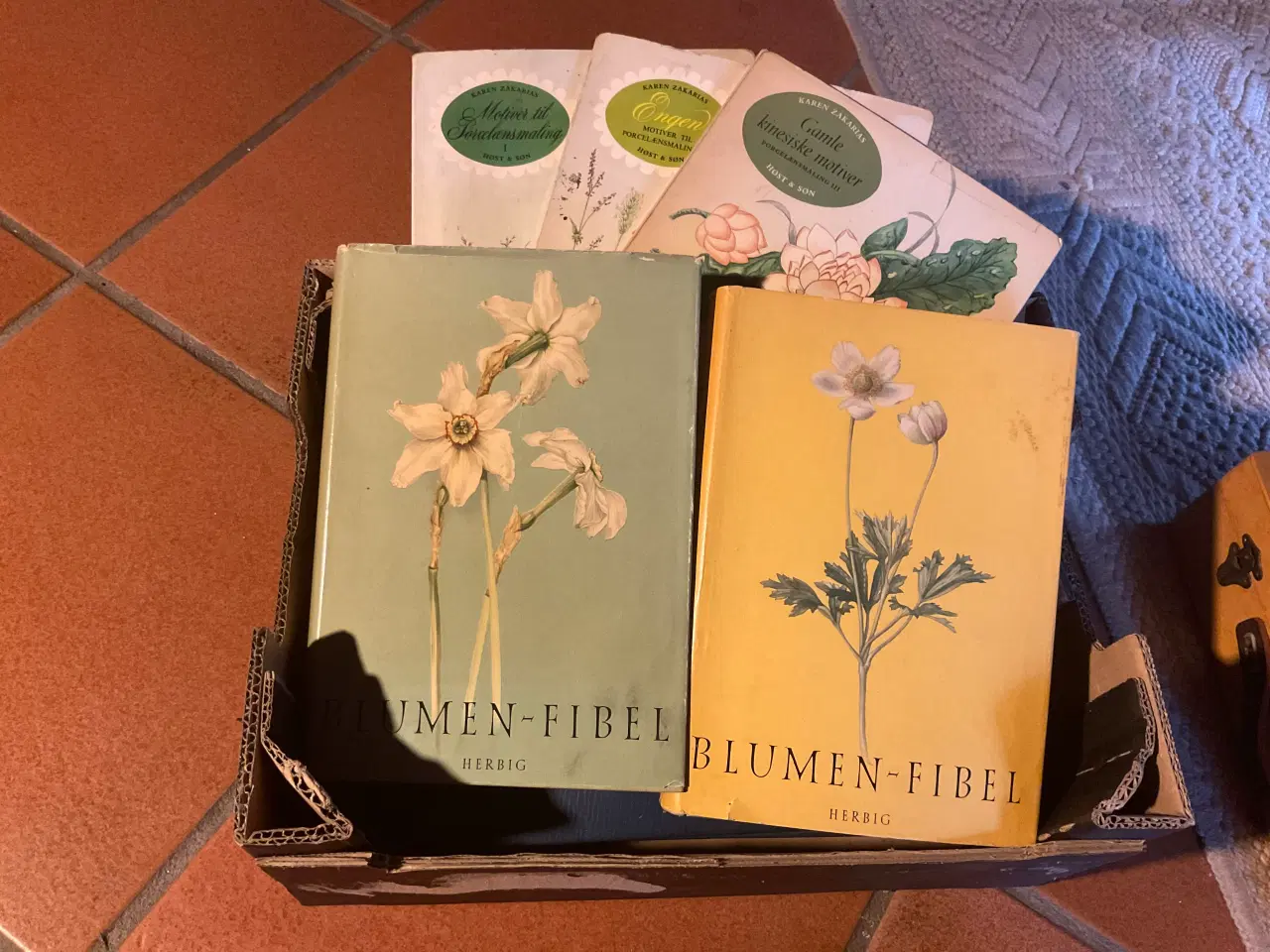 Billede 1 - Bøger og trækasse til maling til porcelænsmaling