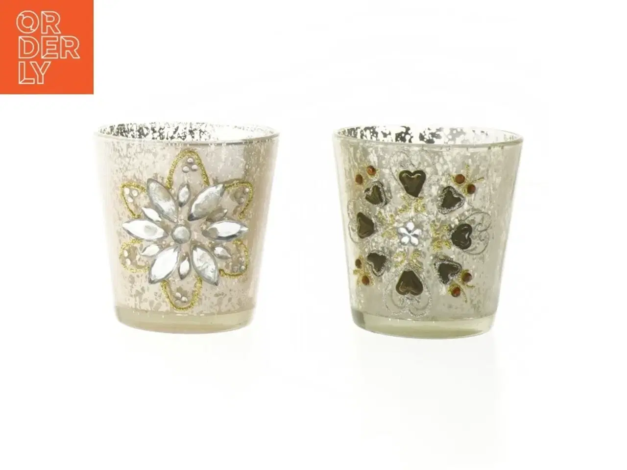 Billede 1 - Dekorative lysestager (str. Ø 7,5 cm længde 8 cm)