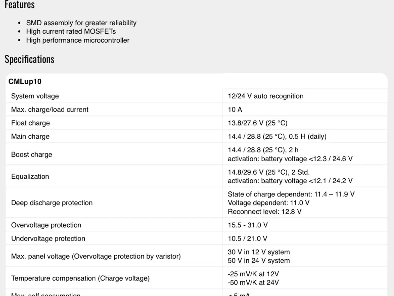 Billede 2 - Phocos solcelleregulator 10A