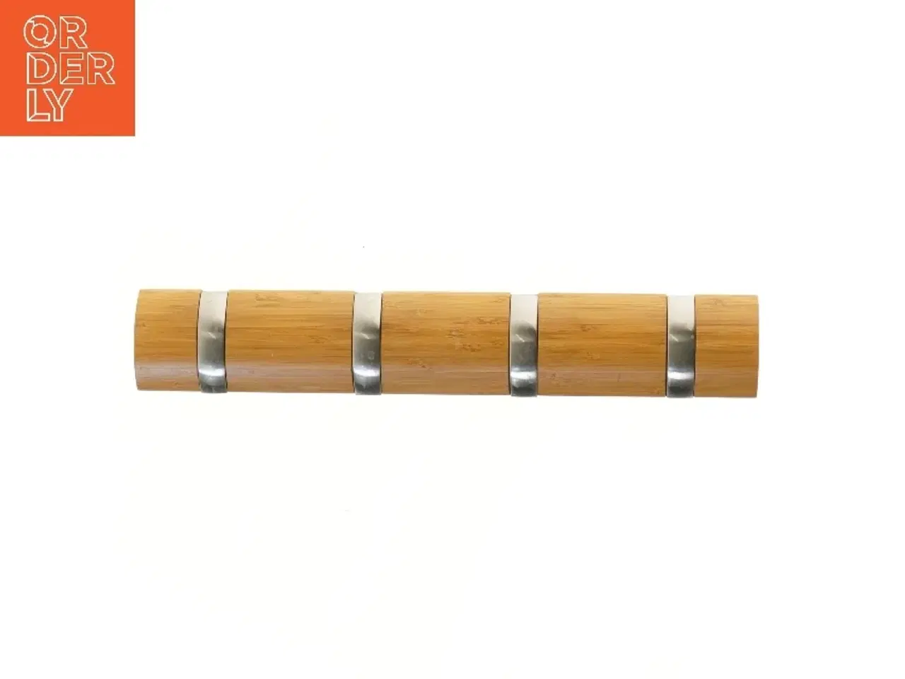 Billede 1 - Knagerække i bambus med metalbeslag (str. 41,5x6,5 cm)