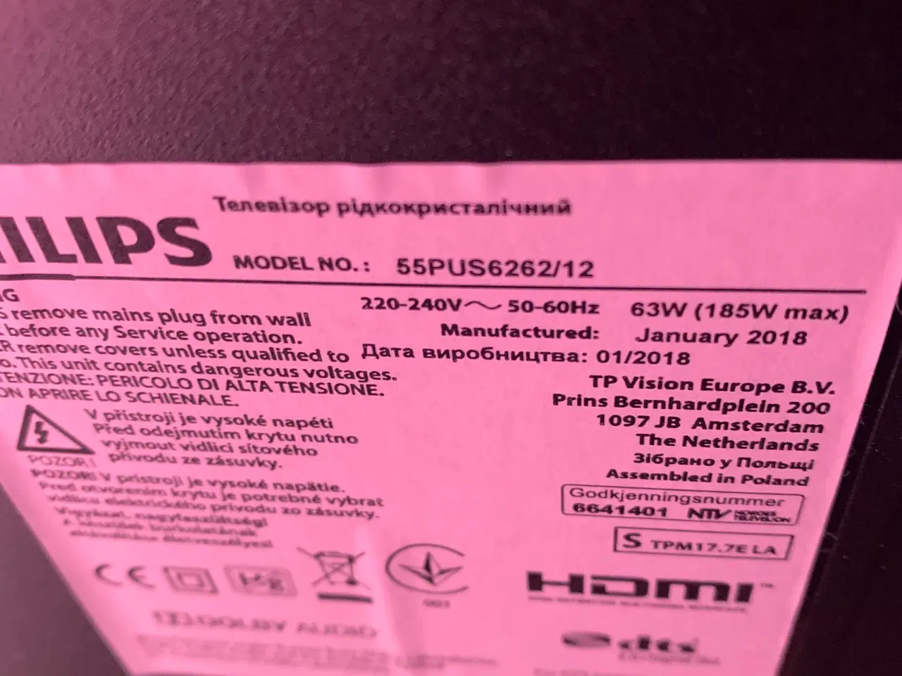 Billede 3 - Philips Smart TV 55 tommer