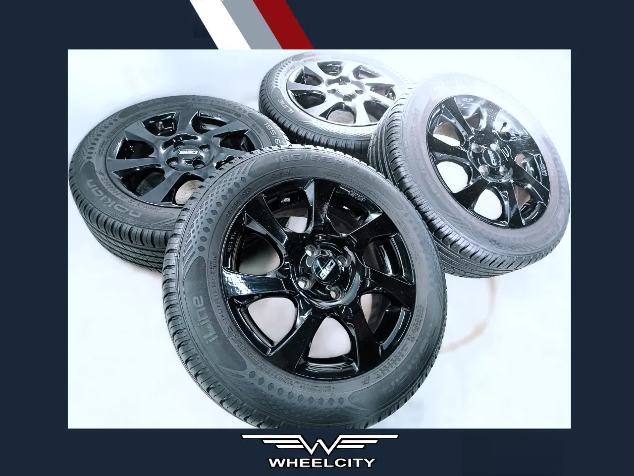 Billede 1 - 4x100 15" ET50 nav 67,5ø CMS sommersæt inkl.TPMS