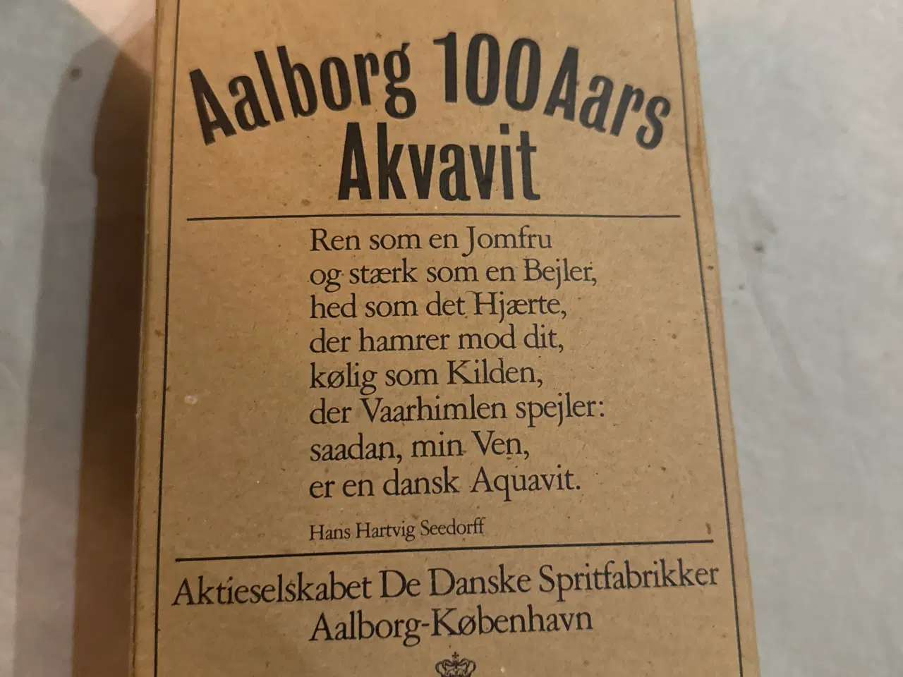 Billede 1 - Aalborg 100 Aars Akvavit