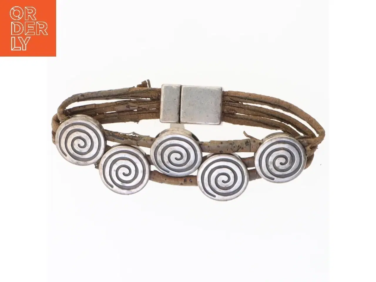 Billede 4 - Korkarmbånd med metal dekoration (str. 20 cm)