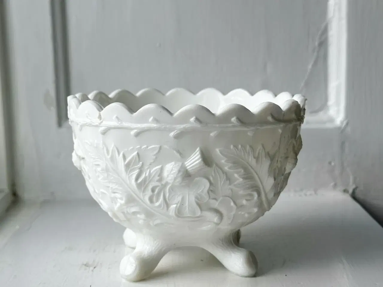 Billede 4 - Opalineglas, skål på 4 fødder