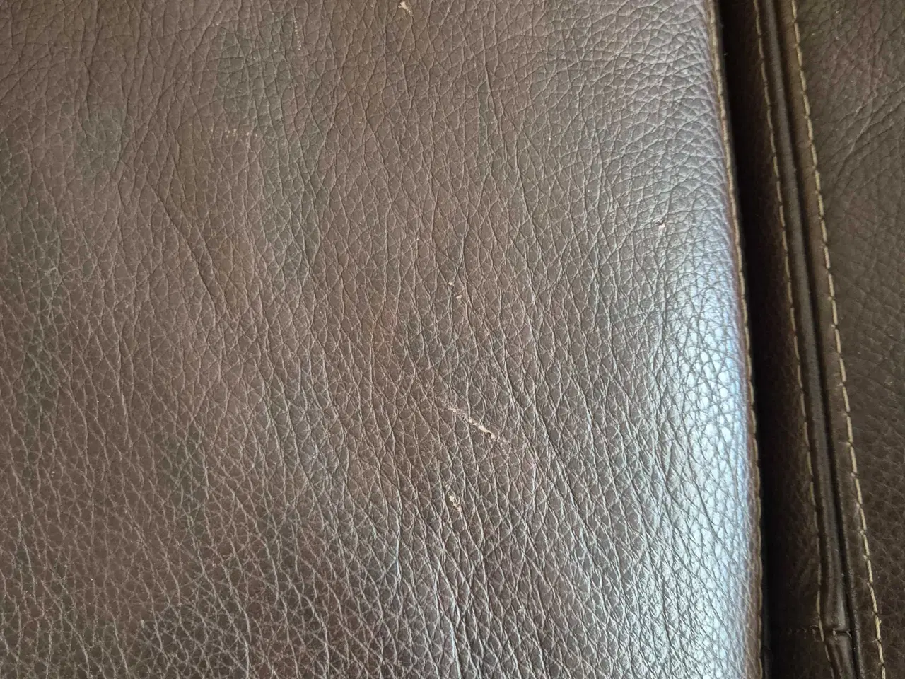 Billede 6 - Skalma 3-pers brun lædersofa