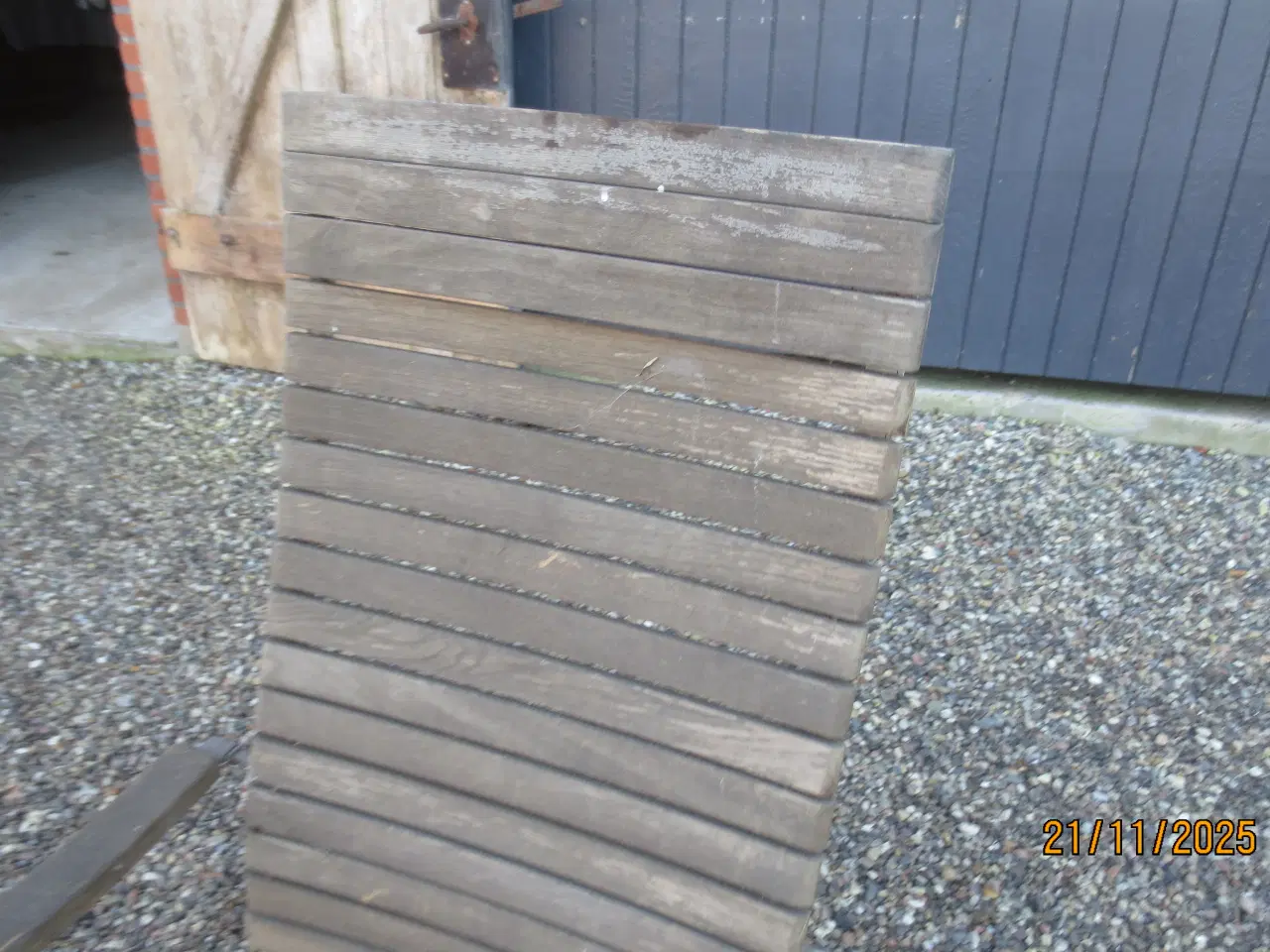 Billede 3 - 1 stk Retro Havestol med teaktræ Lister 1986