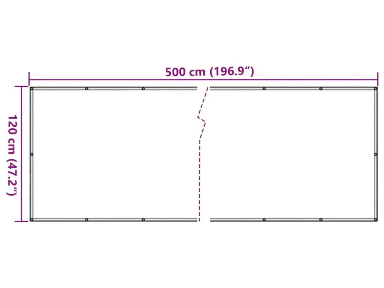 Billede 5 - Altanafskærmning 120x500 cm oxfordstof antracitgrå