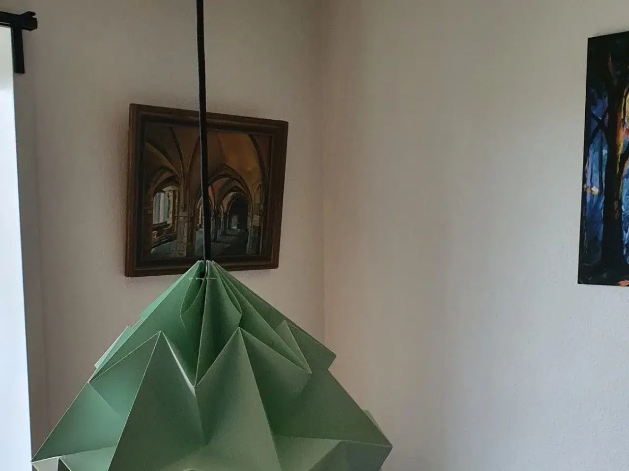 Billede 2 - Origami pendel lampe m. rosette